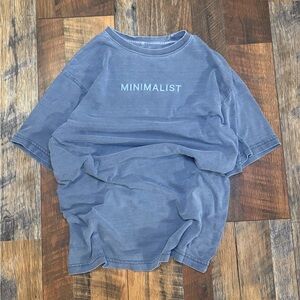 Casual Blue Minimalist Short Sleeve Tee